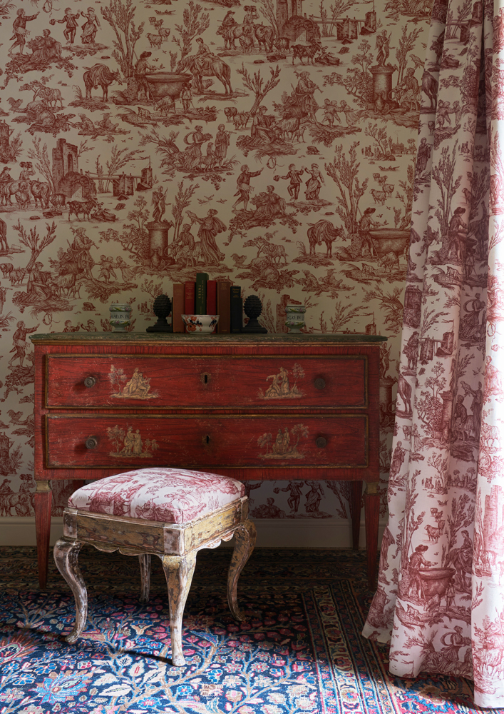 toile baptiste design wallpaper and fabric by lewis and wood